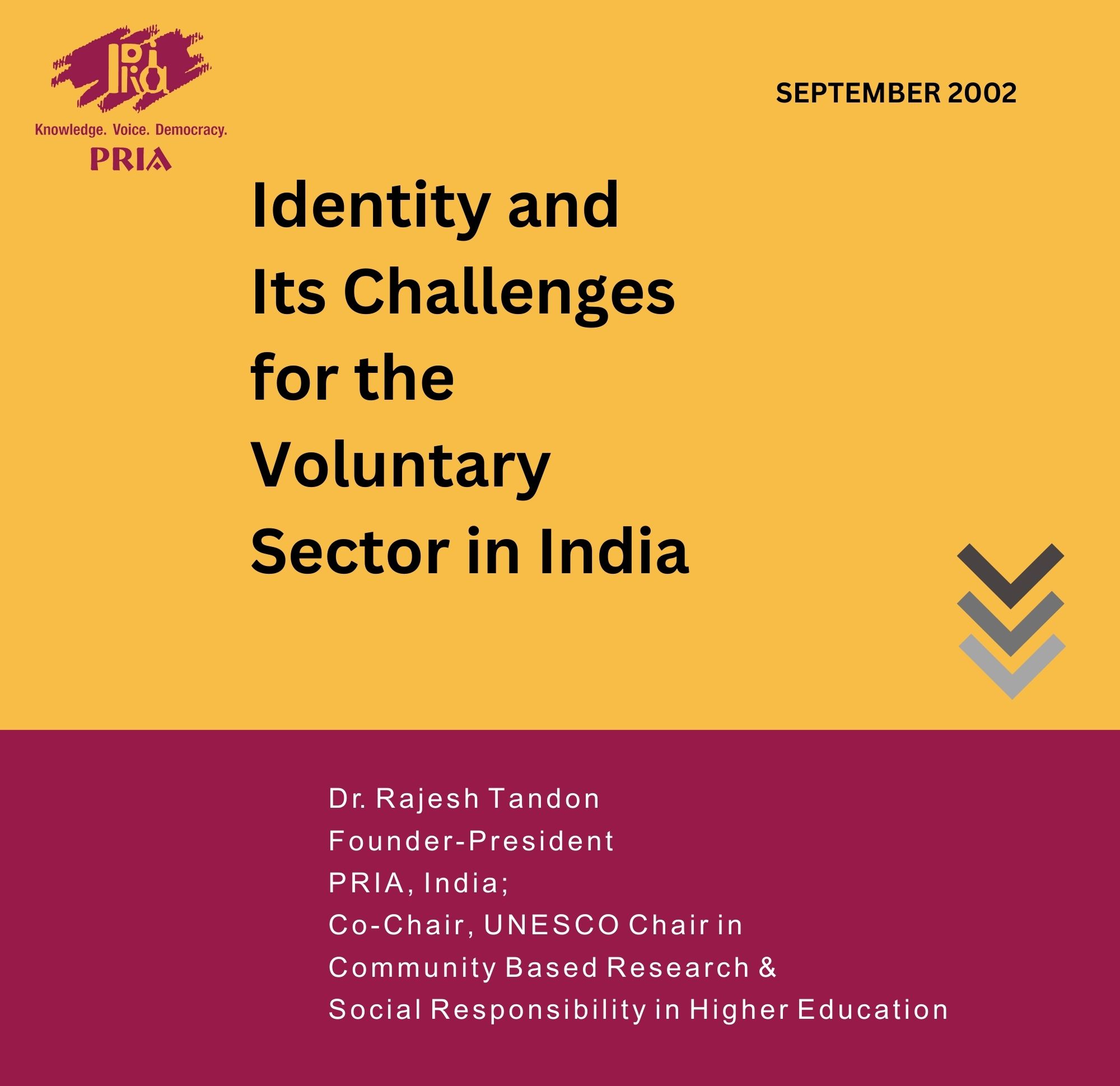Identity and Its Challenges for the Voluntary Sector in India